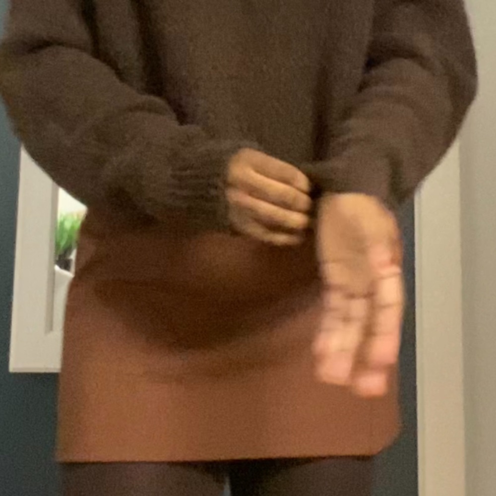 aritzia brown skirt